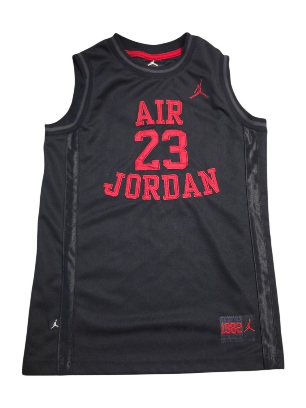 Jordan Boys' Black & Red Air 23 Basketball Jersey